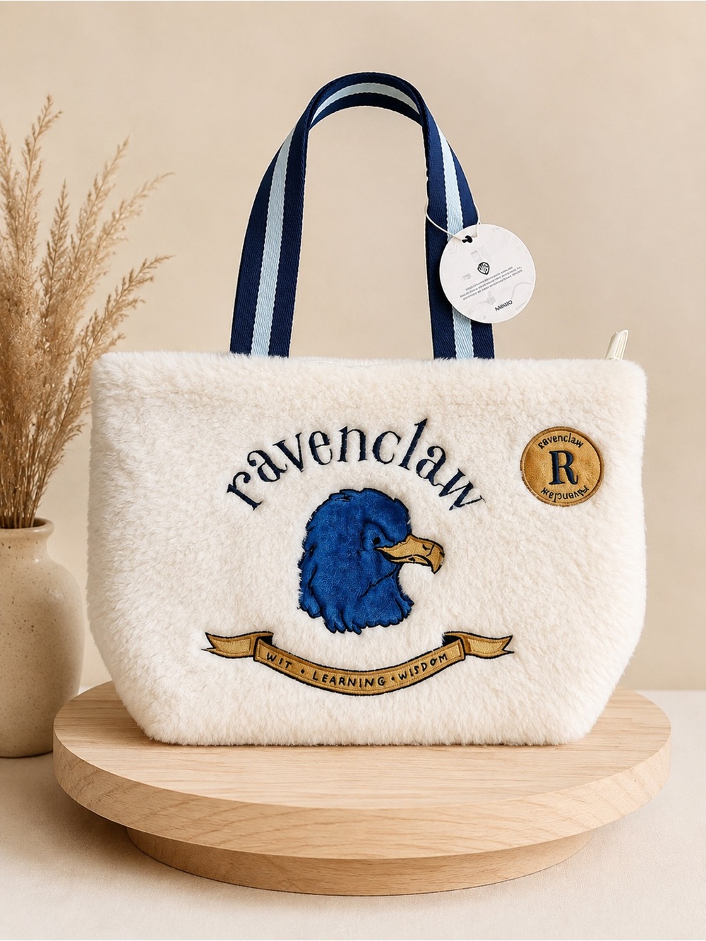 Miniso x Harry Potter Ravenclaw Faux Fur Tote Bag